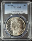 1883-CC Morgan Silver Dollar $1 ~ PCGS Graded MS62 ~ Beautiful Mirrored Fields