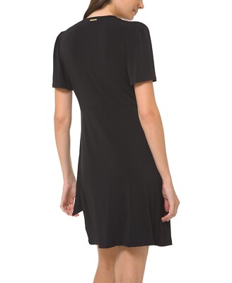 ワンピース Michael Kors Woman Dress Black MH3818M99G 001 Michael Kors Outlet: dress in synthetic fabric - Black