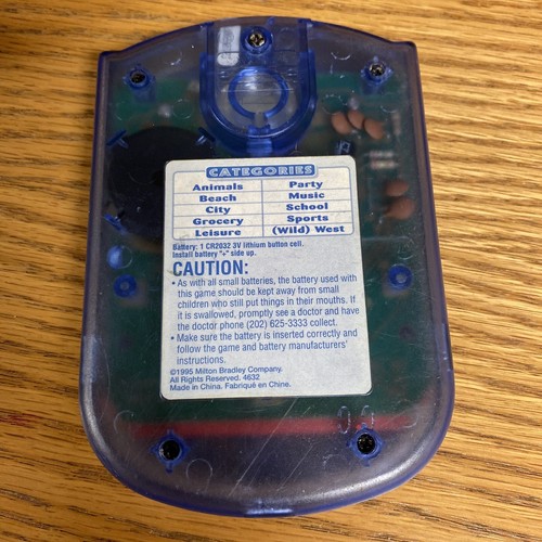 1995 Hangman Handheld Milton Bradley Tested Working - Picture 2 of 6