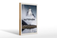 Holzschild Reise 20X30 Cm Matterhorn Schweiz Wanderung Berg Schild Wooden Sign