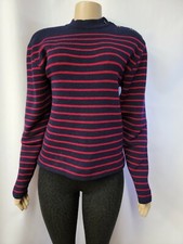 Saint James FRANCE High Quality Womens Breton Striped Wool Sweater L /14 C