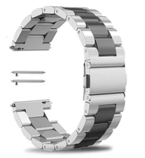 US 18/20/22mm Stainless Steel Watch Band Universal Metal Wrist Strap Bracelet