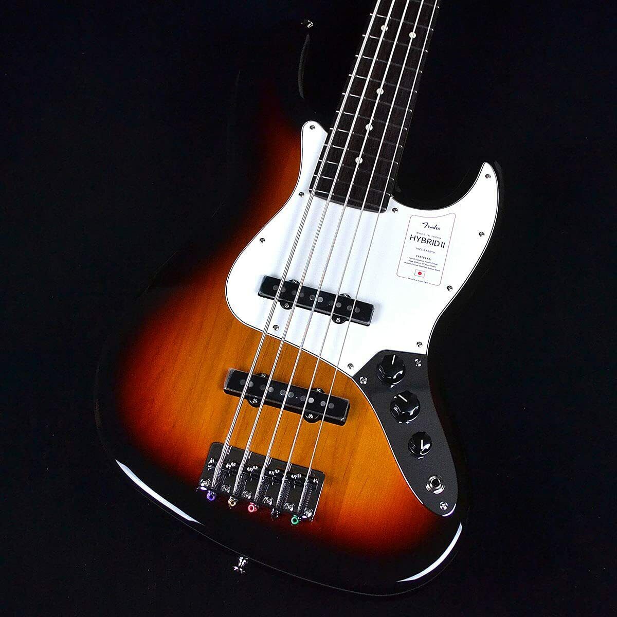 Fender Bass 5 String Made in Japan Hybrid II Jazz Bass V 3-Color Sunburst