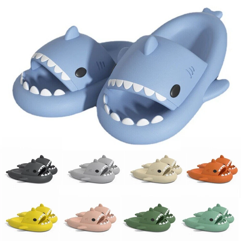 MARKENLOS Hai Badelatschen Hausschuhe Badeschlappen Rutschfeste Dusch Badeschuhe Strand DE