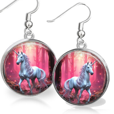 Unicorn Earrings Mystical Magical Fantasy Animal Purity & Grace Artisan Jewelry