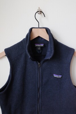 Womens Patagonia Better Sweater Full Zip Vest Jacket Medium Dark