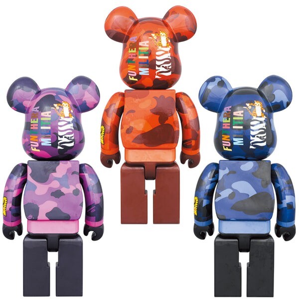 MEDICOM TOY BE@RBRICK BAPE CAMO TIGER RED PURPLE BLUE 100 MEDICOM TOY BE@RBRICK BAPE CAMO TIGER RED PURPLE BLUE 100