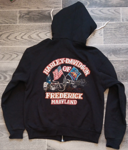 Y2K Harley Davidson Of Frederick Md R K Stratman 1982 Mens Large Black Hoodie