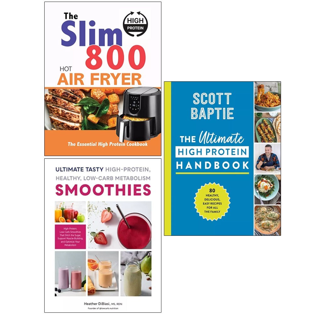 Ultimate High Protein HB,Ultimate Tasty High,Slim 800 Hot Air Fryer High 3 Books