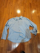Geoffrey Beene - Dress Shirt - XXL - Light Blue White Check
