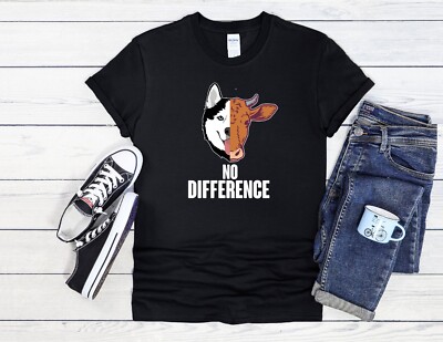 Vegan No Difference Cow Husky Herren Damen Unisex T-Shirt Hoodie Baseball 2481