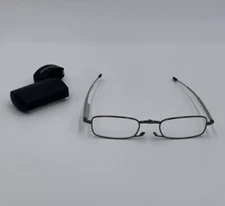 Foster Grant GIDEON Folding Reading Glasses with Black Case, Dark Gunmetal