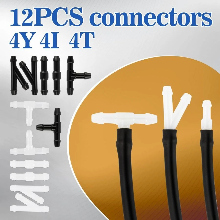 Шланг омывателя ветрового стекла - шланг 4 м 12 разъемов, резиновые соединители шланга подходят - Изображение 3 из 4