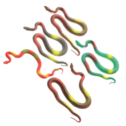  5 Pcs Gefälschte Schlangenspielzeuge Schlangenfigur Aus Gummi - Bild 1 von 11