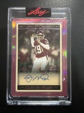 2023 Leaf Art Of Sport Joe Montana Carte-De-Visite Ruby Red /7 Auto Autograph