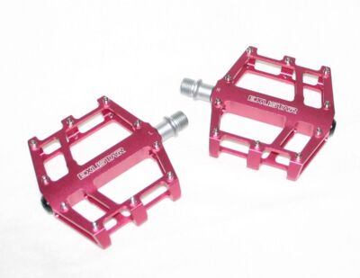 EXUSTAR, Pedale, MTB E-PB525, Plattformpedal, CNC Alu-Käfig, 358g/Paar, rot