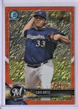 2018 Bowman Chrome Prospects - LUIS ORTIZ - ORANGE SHIMMER REF /25 #BCP157