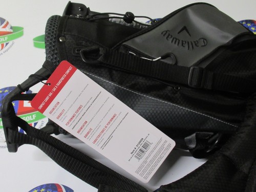 new callaway golf carry + double strap pencil/sunday bag charcoal/black - Picture 3 of 8