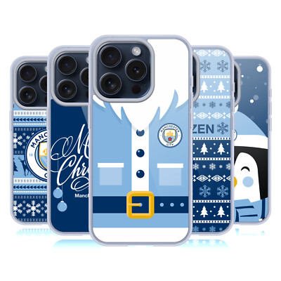 OFFICIAL MANCHESTER CITY MAN CITY FC CHRISTMAS GEL CASE FOR APPLE iPHONE PHONES