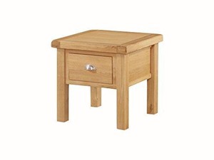 oak lamp table with drawer