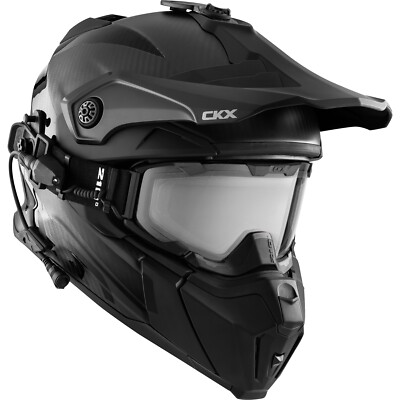CKX Titan Electric Original Backcountry Helmet Carbon Fiber Matte Black w/Goggle