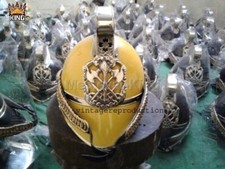 Image of Chief Fireman Helmet Fire Fighter Vintage-Inspired Classic Police X-mas Costume