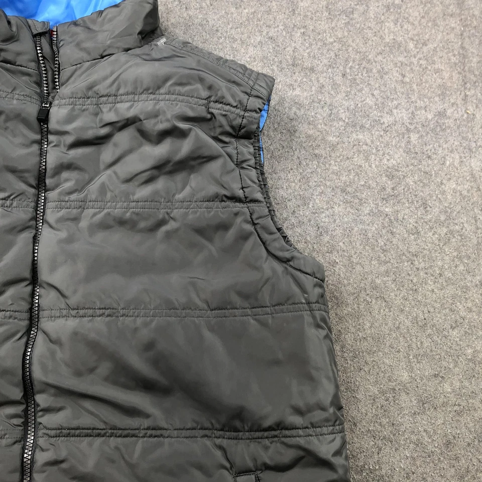 Straight Down Vest Mens Large Gray Quilted Puffer Zip Front Golf Outerwear - Image 3 of 4