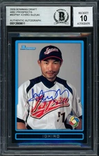 Ichiro Suzuki Signed 2009 Bowman Draft Card BDPW1 Japan Auto 10 Beckett