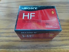 Sony HF High Fidelity Blank Audio Cassette Tape 90 Min Normal Bias 5 Pack