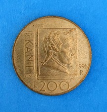 SAN MARINO 200 LIRE 1996 ⭐ KANT ⭐ ONLY 32,000 COPIES