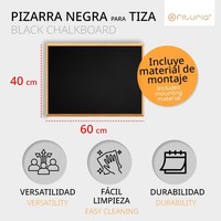 Schwarze Kreidetafel 40X60Cm Zum AufhäNgen Inkl. Montagematerial FüR Events