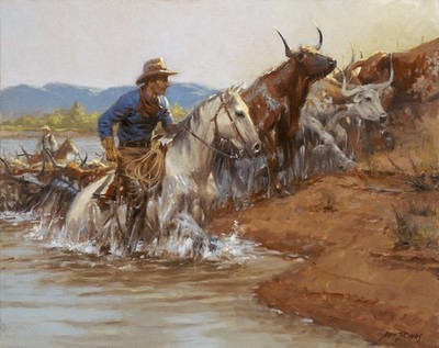 River Crossing by Andy Thomas - Paper Open Edition - 13 x 16