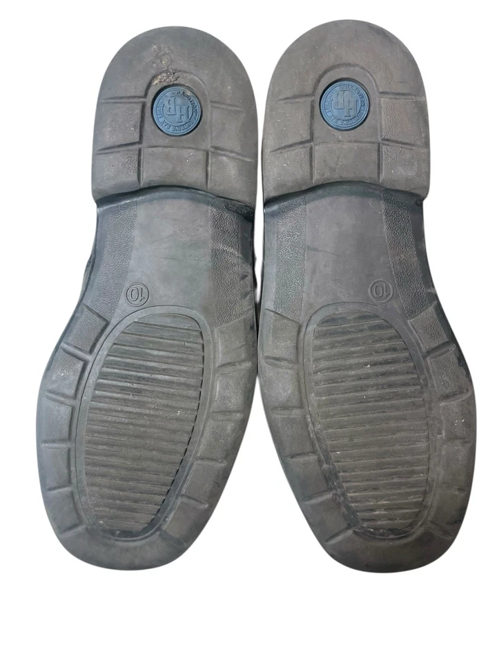 Zapatos de trabajo antideslizantes negros sin cordones para hombre talla 10 | Empuñadura para barra de cocina de restaurante Foto 2 de 4