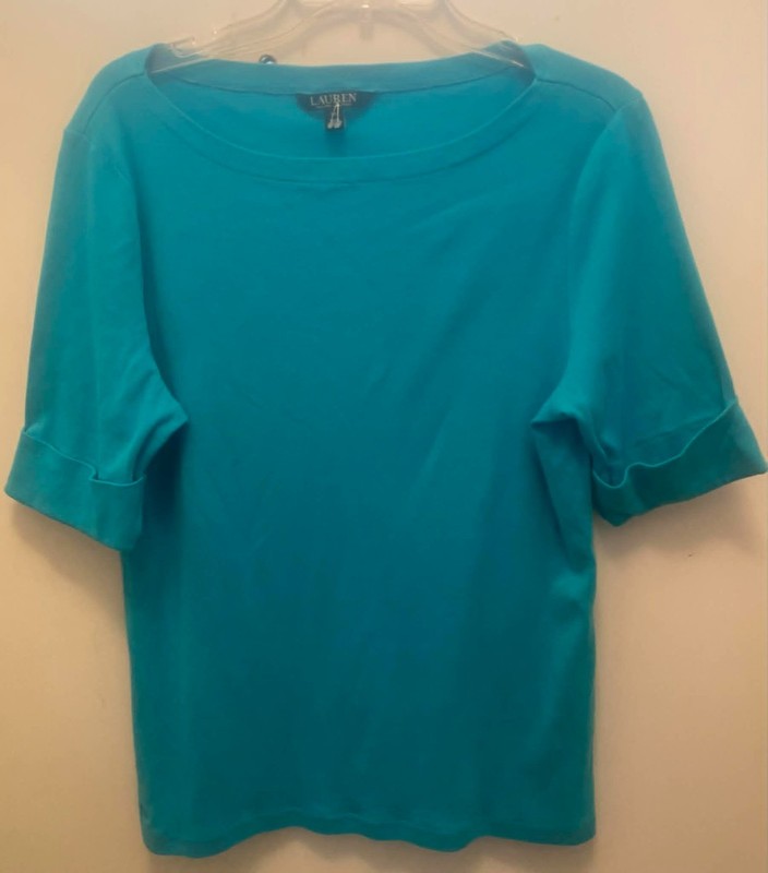 Lauren Ralph Lauren Womens Knit Shirt XL Half Sleeve