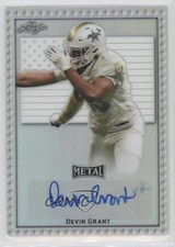 2020 Leaf Metal US Army All-American Bowl Flag Etch 6/20 Devin Grant Auto 0q1p