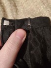 Vintage Zelda Black snake print jacquard pattern Trousers Size 8 Side Zipper — photo 7