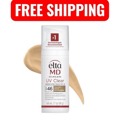 E(ta MD UV Clear TINTED Facial Sunscreen SPF 46 1.7 oz EXP 09/2027 New in Box