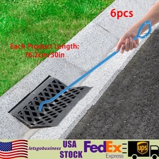 6x 30Inch Manhole Hook Tool - Versatile Lifter and Puller for Manhole Covers USA