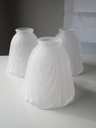 Set 3 Bathroom Frosted & Clear Glass Replacement Light Fixture Globes/Shades — photo 4