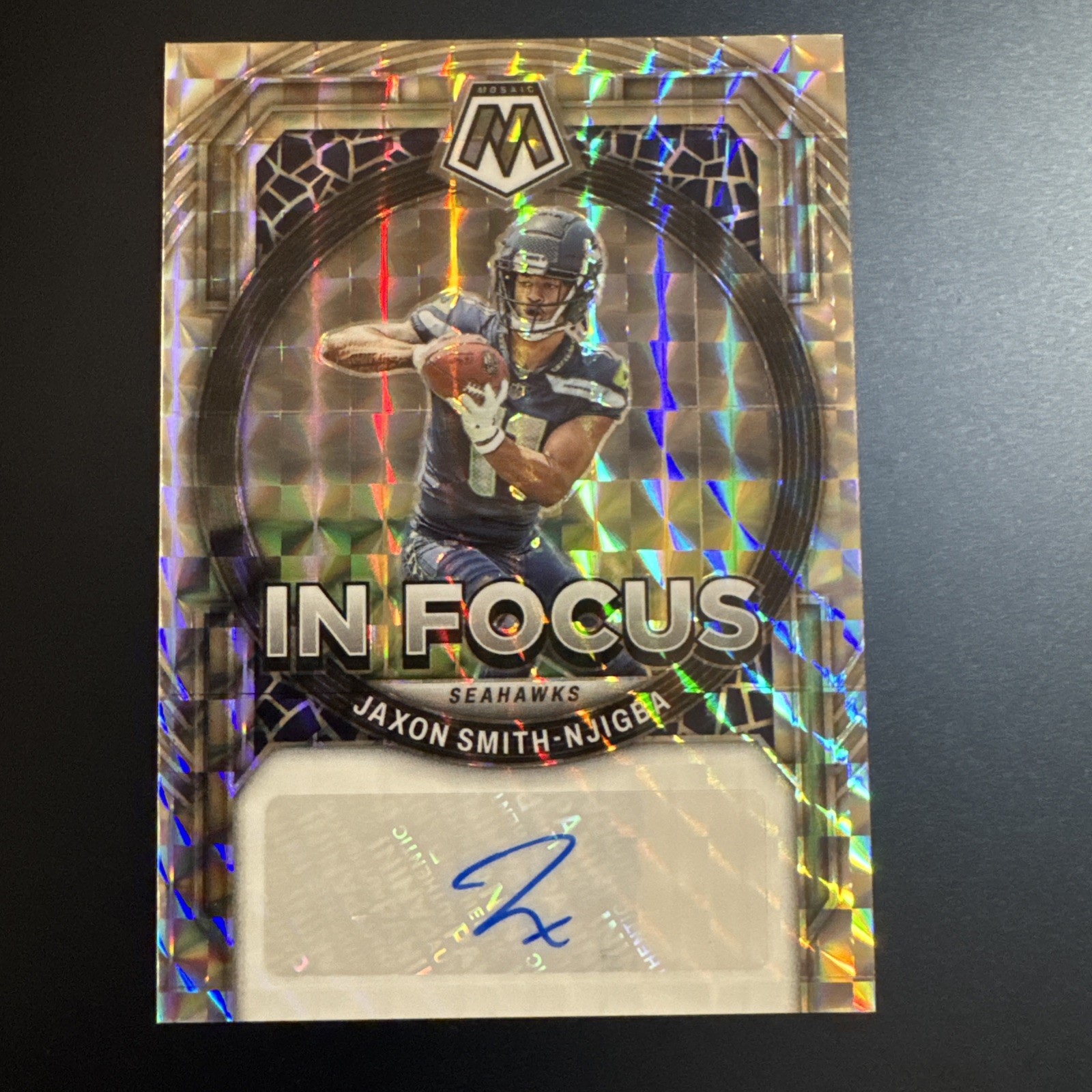2023 Panini Mosaic Football In Focus Jaxon Smith-Njigba RC Auto