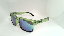 Spy Optic Helm Block Translucent Green Frames Purple Mirror Lenses Sunglasses