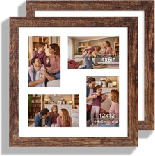 12x12 Picture Frame Display 4 opening 4x6 Picture Frame Collage