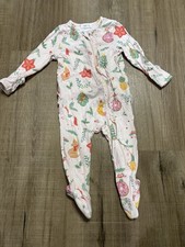 Angel Dear Bamboo Winter Holiday Zipper Pajamas Size 3-6 Months