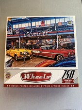 Master Pieces Wheels Jigsaw Puzzle The Showcase 750pc Classic Cars With Poster