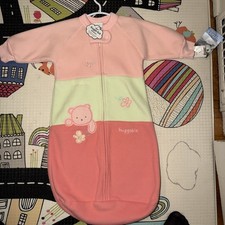 Vintage Carter's 0-9 Month Fleece Pink Huggable Bear Sleep Bag