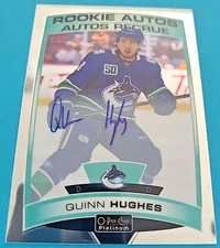 2019-20 Quinn Hughes OPC O-PEE-CHEE Platinum R-QH Rookie Auto RC Autograph