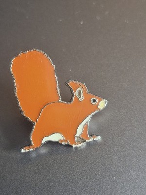 RSPB rotes Eichhörnchen Buschschwanz Wald Baum Tier Wildtiere Brosche Anstecknadel Abzeichen
