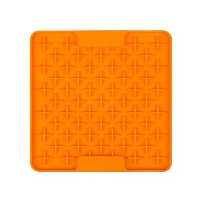 Lickimat Mini Buddy Slow Food Bowl Anti-Anxiety Mat for Dogs (Orange)