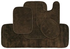 Garland Rug Traditional Nylon Washable Chocolate 5 Piece Set - Lid Contour 3