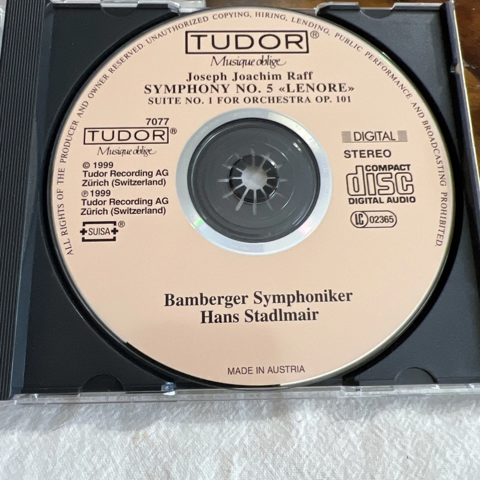 RAFF: SYMPHONY NO. 5 "LENORE"; SUITE NO. 1 FOR ORCHESTRA, OP. 101 CD 1999 Tudor Foto 4 de 4